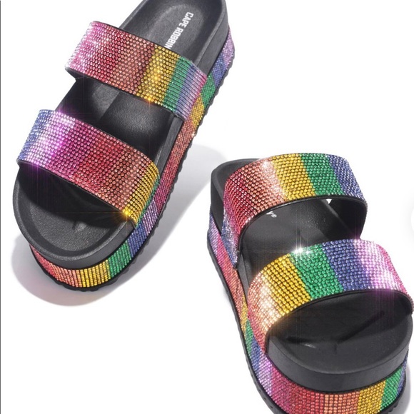 Multi-Colored Rhinestone sandals - Picture 2 of 5